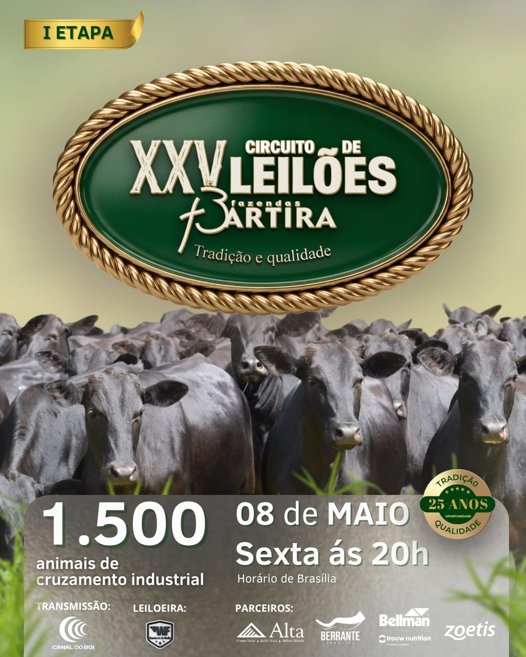 XXV CIRCUITOR DE LEILÕES FAZENDAS BARTIRA - 1º ETAPA